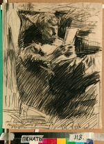 Brodski, Isaak Israilewitsch - Porträt des Malers und Schriftstellers David Burljuk (1882-1967)