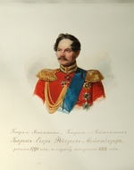 Hau (Gau), Wladimir (Woldemar) Iwanowitsch - Porträt von General Jegor Fjodorowitsch Meiendorf (1794-1879) (aus dem Album des Garde-Kavallerie-Regiments)