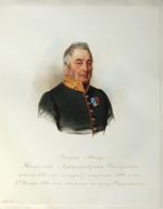 Hau (Gau), Wladimir (Woldemar) Iwanowitsch - Porträt von General Nikolai Alexandrowitsch Sablukow (1776-1848) (aus dem Album des Garde-Kavallerie-Regiments)