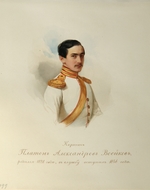 Hau (Gau), Wladimir (Woldemar) Iwanowitsch - Porträt von Platon Alexandrowitsch Woeikow (1828-1855) (aus dem Album des Garde-Kavallerie-Regiments)