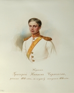 Hau (Gau), Wladimir (Woldemar) Iwanowitsch - Porträt von Grigori Iwanowitsch Tschertkow (1828-1884) (aus dem Album des Garde-Kavallerie-Regiments)