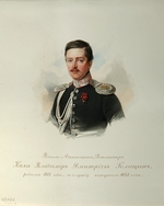 Hau (Gau), Wladimir (Woldemar) Iwanowitsch - Porträt von Fürst Wladimir Dmitijewitsch Golizyn (1815-1888) (aus dem Album des Garde-Kavallerie-Regiments)