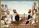 Ghulam Ali Khan - Thakur Dawlat Singh in dem Kreise seiner Hofleute