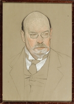 Andreew, Nikolai Andreewitsch - Porträt von Maler Ilja Ostrouchow (1858-1929)