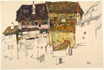 Schiele, Egon - Alte Häuser in Krumau