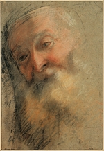 Barocci, Federigo - Kopf eines alten, bärtigen Mannes