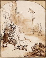 Rembrandt van Rhijn - Der Prophet Jonas vor den Mauern von Ninive