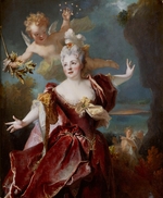 Largillière, Nicolas, de - Porträt von Marie Anne de Châteauneuf, genannt Mademoiselle Duclos als Ariadne auf Naxos