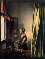 Vermeer, Jan (Johannes) - Brieflesendes Mädchen am offenen Fenster
