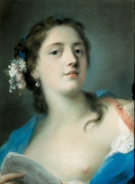 Carriera, Rosalba Giovanna - Die Sängerin Faustina Hasse-Bordoni (1697-1781) mit Notenblatt