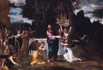 Carracci, Lodovico - Christus in der Wüste, von Engeln bedient