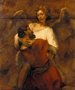 Rembrandt van Rhijn - Jakobs Kampf mit dem Engel