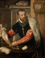 Tizian - Porträt von Jacopo Strada (1507-1588)