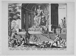 Galle, Philipp (Philips) - Die Statue des Jupiters von Olympia (aus der Folge Die acht Weltwunder) Nach Maarten van Heemskerck