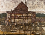 Schiele, Egon - Haus mit Schindeldach (Altes Haus II)