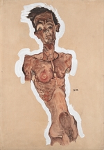 Schiele, Egon - Aktselbstbildnis