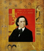 Klimt, Gustav - Porträt von Pianist und Komponist Joseph Pembaur
