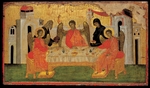 Byzantinische Ikone - Gastfreundschaft Abrahams (Alttestamentliche Dreifaltigkeit)