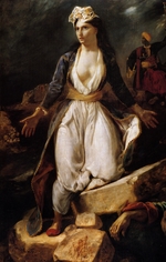 Delacroix, Eugène - Griechenland auf den Ruinen von Missolonghi sterbend