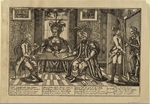 Unbekannter Künstler - Joseph II., Katharina die Große und Sultan Abdülhamid I. am Kartenspiel
