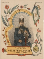 Unbekannter Künstler - Muzaffar ad-Din Schah (1853-1907), Schah von Persien