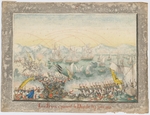 Unbekannter Künstler - Die russische Armee überquert die Donau 1828