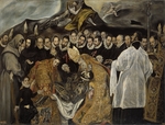 El Greco, (Kopie) - Das Begräbnis des Grafen von Orgaz (unterer Teil)