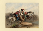 Finert (Finart), Noël Dieudonné - Französische Jäger zu Pferde der kaiserlichen Garde im Kampf mit den russischen Kosaken