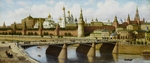 Wereschtschagin, Pjotr Petrowitsch - Blick auf den Kreml von der Moskworezki-Brücke