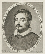 Mellan, Claude - Porträt von Komponist Girolamo Frescobaldi (1583-1643)