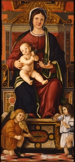 Caselli, Cristoforo - Thronende Madonna mit Kind und musizierenden Engeln