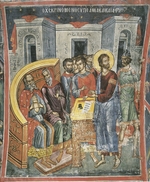 Byzantinischer Meister - Jesus vor Hannas und Kajaphas