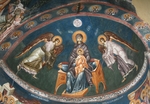 Unbekannter Künstler - Thronende Madonna mit Christus Immanuel  zwischen Erzengeln Michael und Gabriel