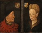 Niederländischer Meister - Doppelporträt von Johann Ohnefurcht und Margarete von Bayern