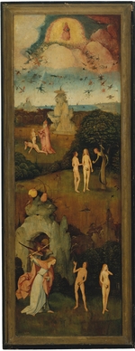 Bosch, Hieronymus - Der Heuwagen (Triptychon) Linke Tafel