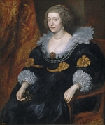 Dyck, Sir Anthonis van - Porträt von Gräfin Amalie zu Solms-Braunfels (1602-1675)