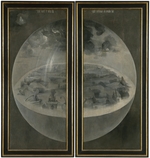 Bosch, Hieronymus - Der Garten der Lüste. (Triptychon, Rückseite: Die Schöpfung)