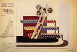 Lissitzky, El - Projekt für das Schaufenster der Buchhandlung des Verlags Land und Fabrik