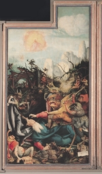 Grünewald, Matthias - Der Isenheimer Altar. Rechtes Flügelbild: Die Versuchung des heiligen Antonius