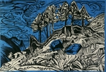 Kirchner, Ernst Ludwig - Bäume auf einem Berghang