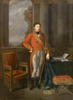 Greuze, Jean-Baptiste - Napoleon Bonaparte als Erster Konsul vor einer Stadtansicht Antwerpens
