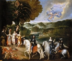 Deruet, Claude - Allegorie des Pyrenäenfriede (Allegorie der Hochzeit von Ludwig XIV.)