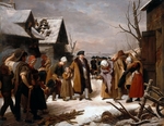 Hersent, Louis - Ludwig XVI. verteilt Almosen an die Armen von Versailles im Winter 1788