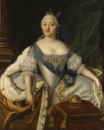 Caravaque, Louis - Porträt von Kaiserin Elisabeth I. von Russland (1709-1762)