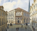Benois, Albert Nikolajewitsch - Blick auf die Börse in Riga