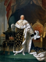 Lefévre, Robert - Porträt von Ludwig XVIII. (1755-1824) in seiner Krönungsrobe