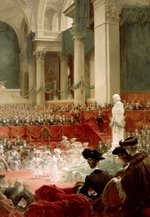 Chartran, Théobald - Feier anlässlich des 100-jährigen Jubiläums von Victor Hugo im Panthéon in Anwesenheit des Präsidenten Loubet, 26. Februar 1902