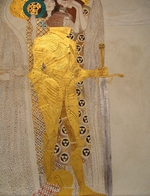 Klimt, Gustav - Der Beethovenfries, Detail: Der goldene Ritter
