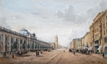 Unbekannter Künstler - Blick auf den Newski Prospekt in Sankt Petersburg