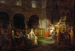 Dubois, François - Die Salbung Pippins zum König durch Papst Stephan II. in der Basilika Saint-Denis am 28. Juli 754